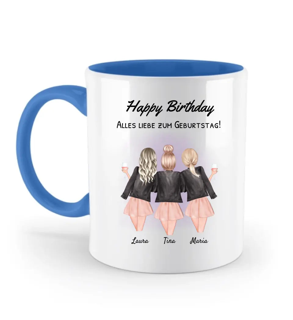 Tasse 3 Freundinnen Geschenk personalisiert - Cantty