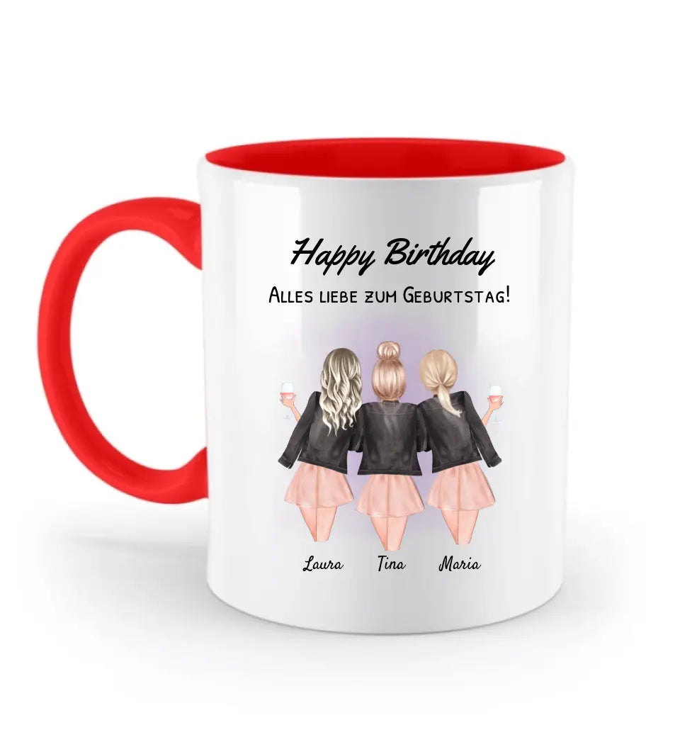 Tasse 3 Freundinnen Geschenk personalisiert - Cantty