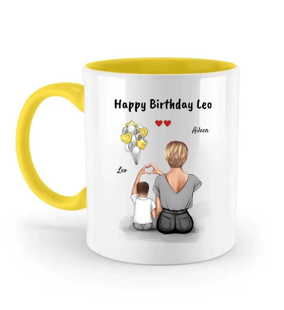 Mutter kleiner Sohn Tasse Geschenk personalisiert - Cantty