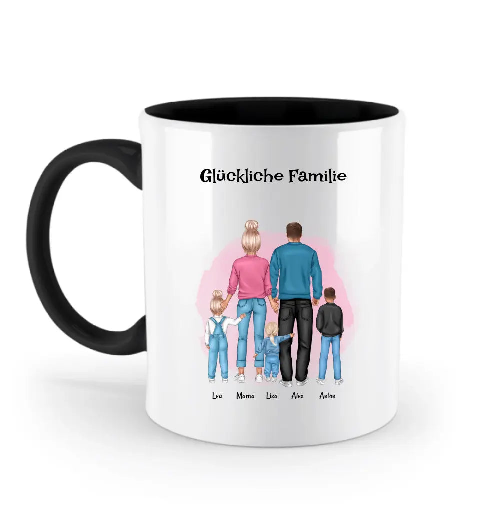 Familie mit Kinder Geschenk Tasse - Cantty