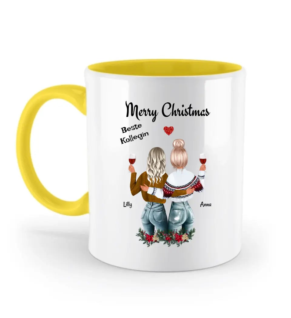 Kollegin Weihnachtsgeschenk Tasse personalisiert - Cantty