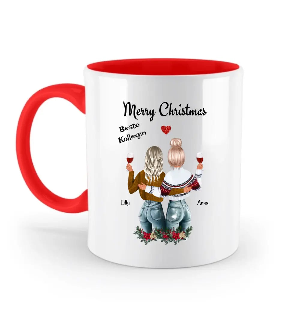 Kollegin Weihnachtsgeschenk Tasse personalisiert - Cantty