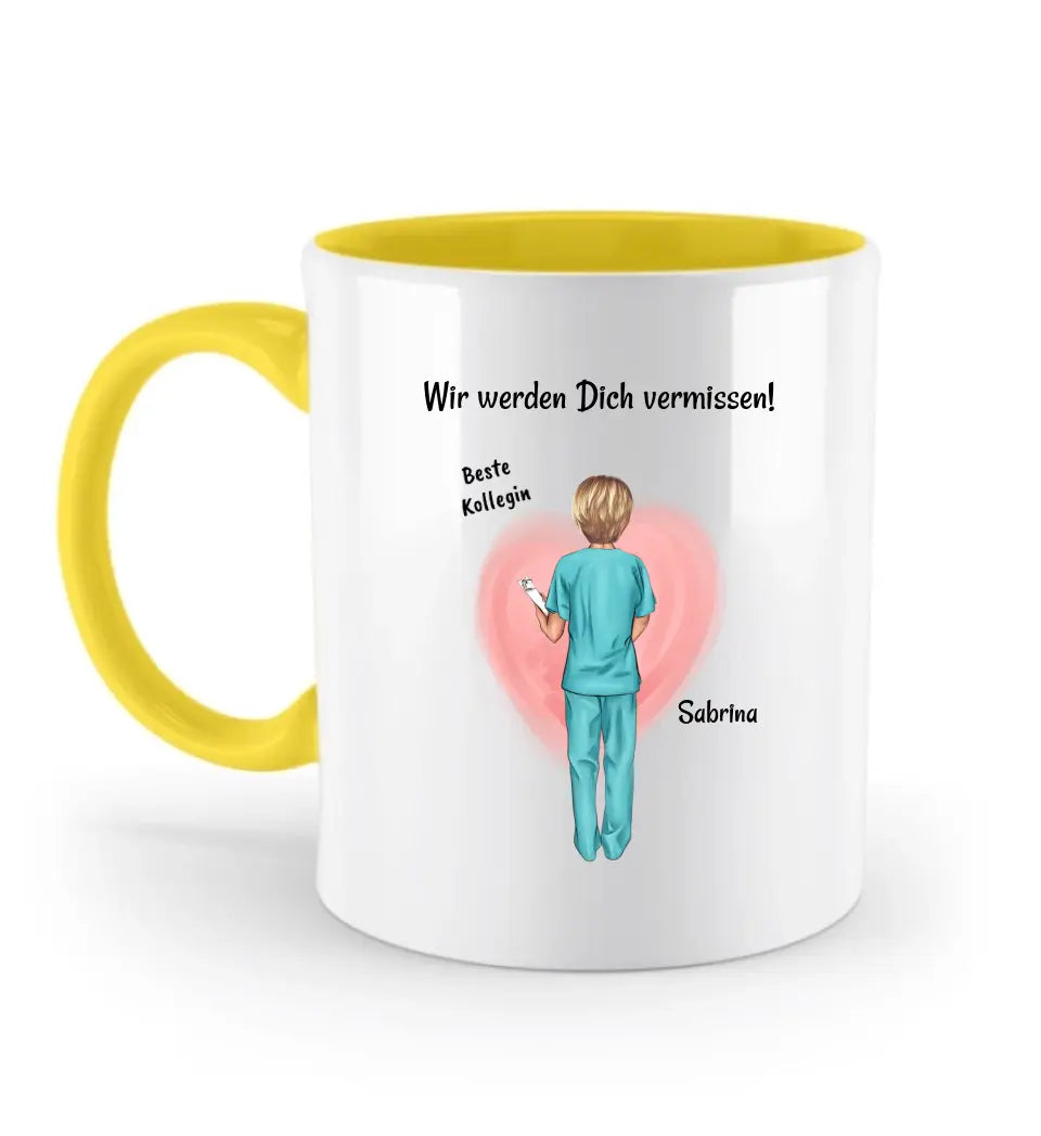 Krankenschwester Rente Abschied Tasse Geschenk personalisiert - Cantty