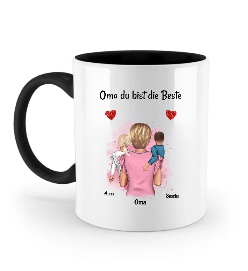 Geschenk Oma Tasse personalisiert mit Enkel gestalten - Cantty