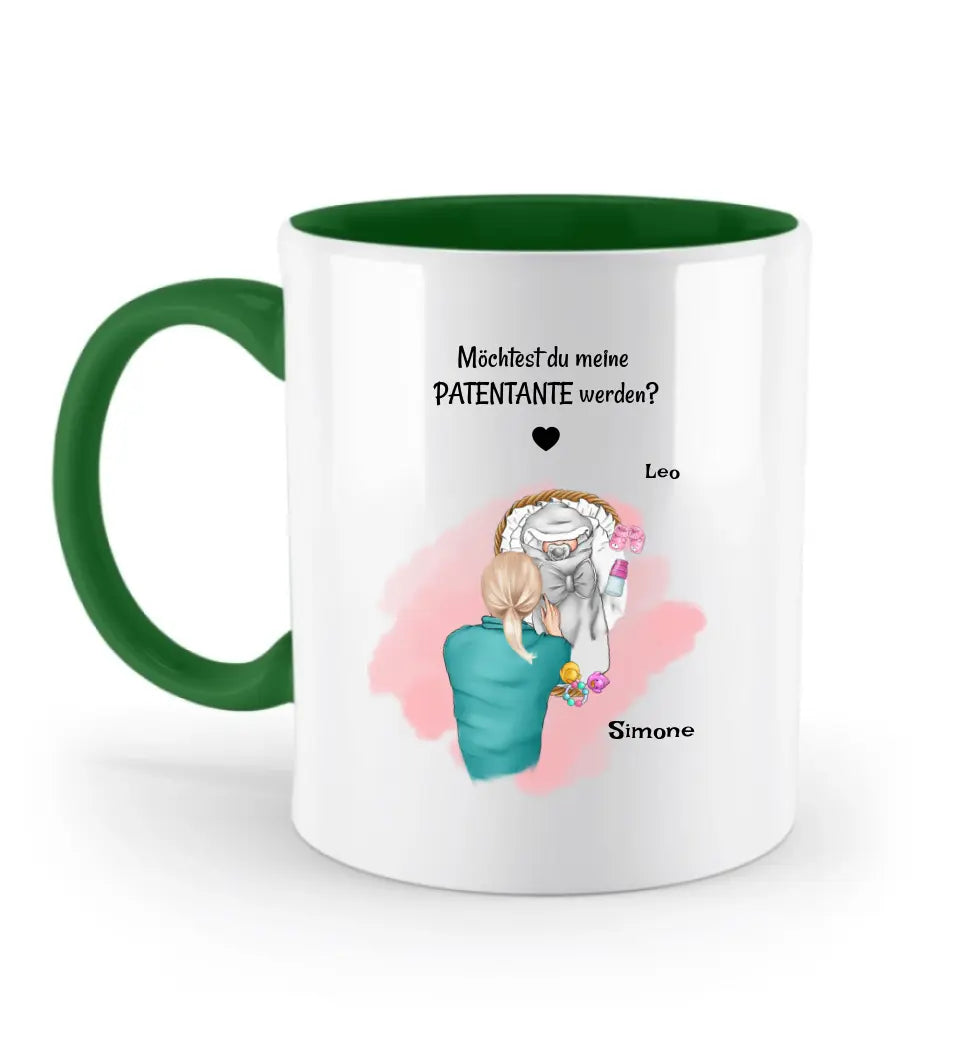 Geschenk Patentante Fragen Tasse personalisiert - Cantty