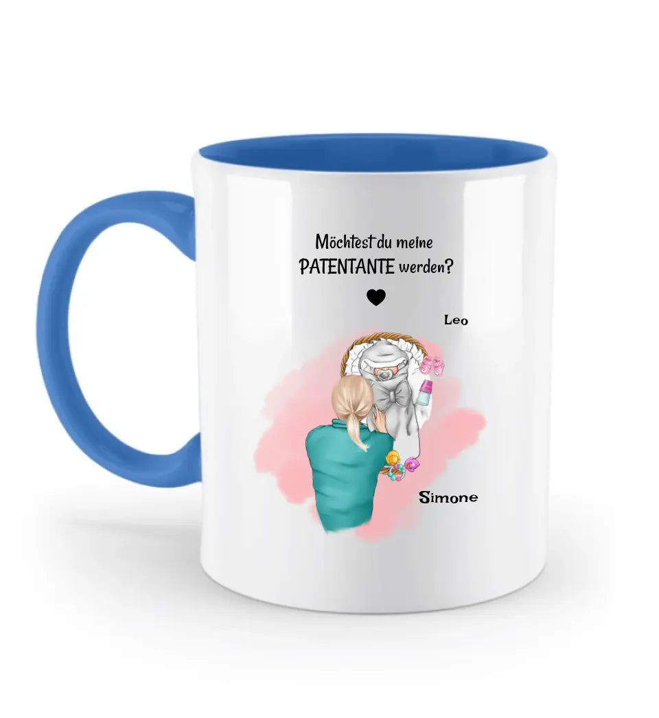 Geschenk Patentante Fragen Tasse personalisiert - Cantty
