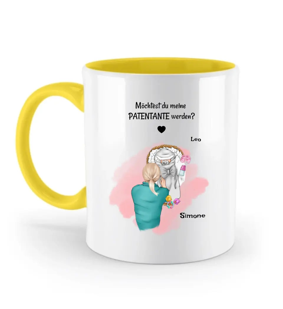 Geschenk Patentante Fragen Tasse personalisiert - Cantty
