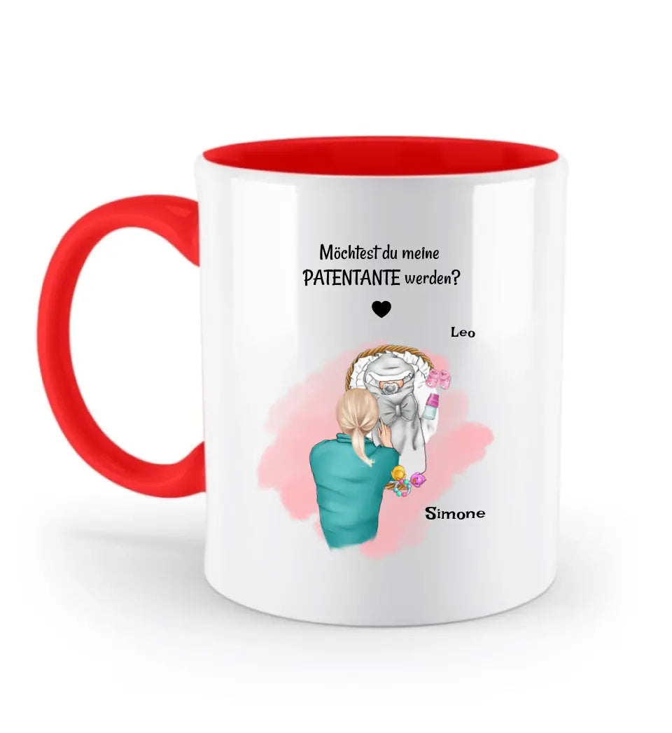 Geschenk Patentante Fragen Tasse personalisiert - Cantty