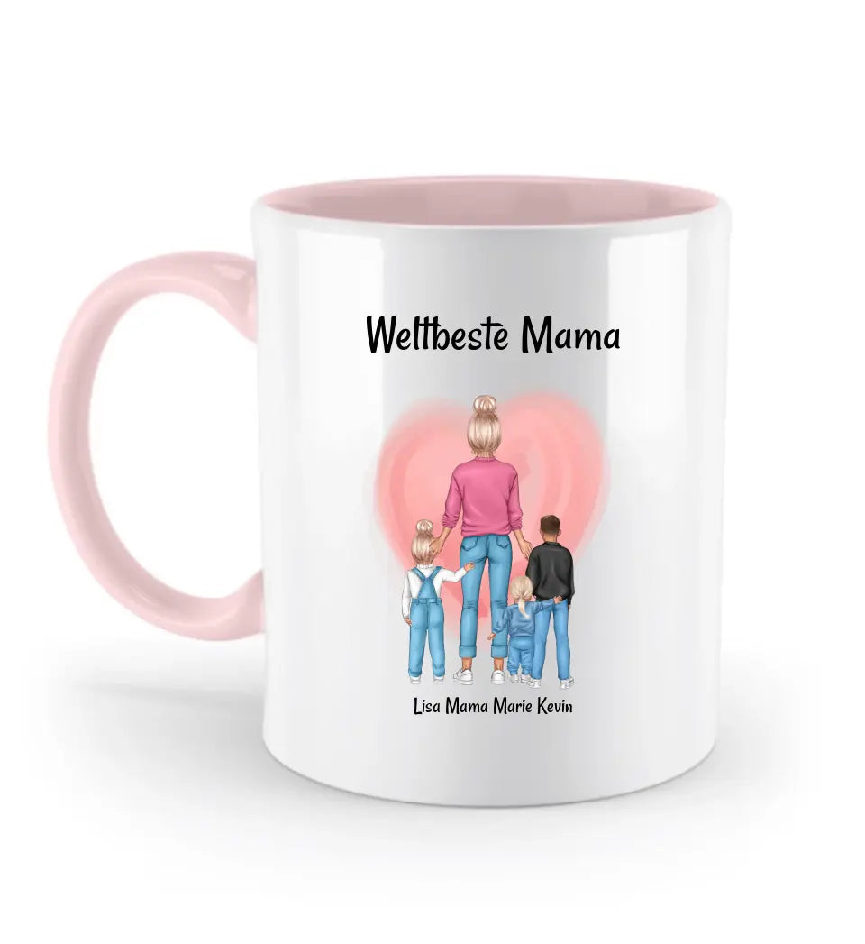 Tasse Muttertagsgeschenk Mama und Kinder personalisiert - Cantty