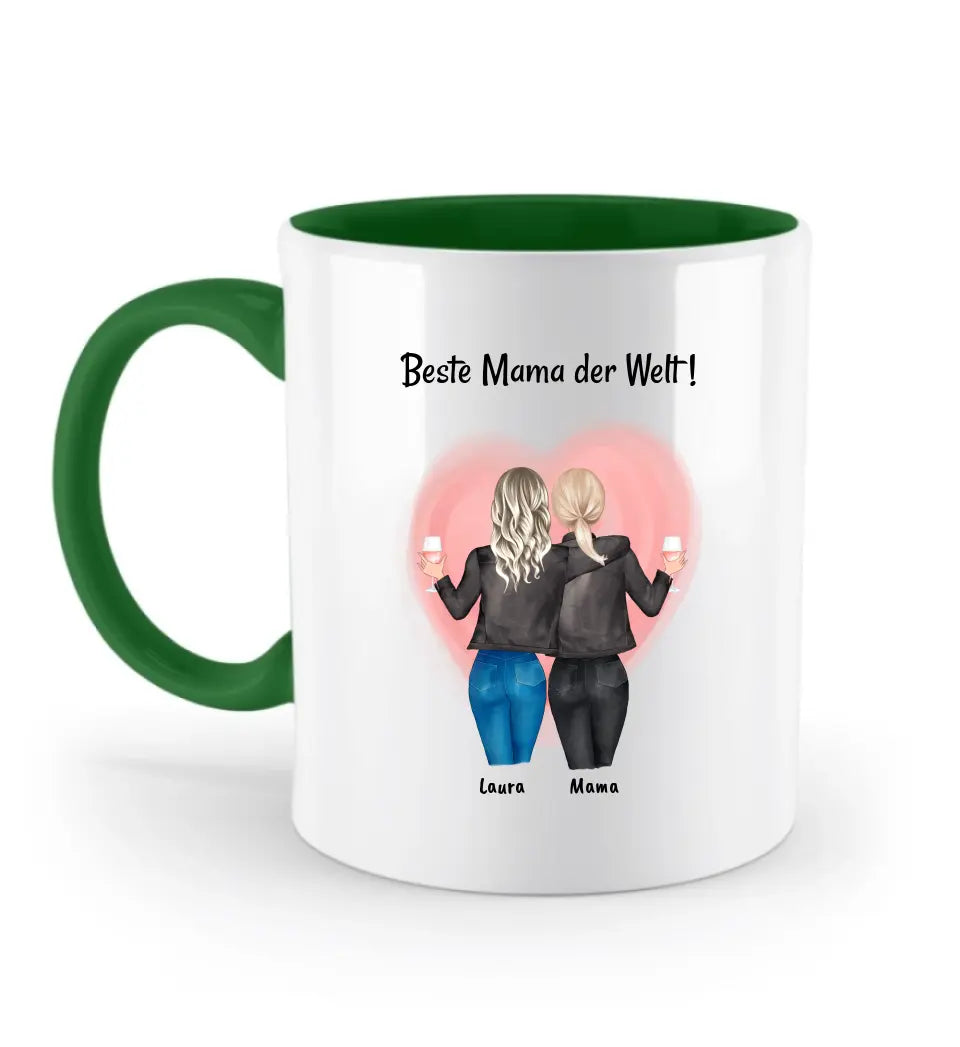Muttertag Tasse Geschenk Mutter Tochter Bild personalisiert - Cantty