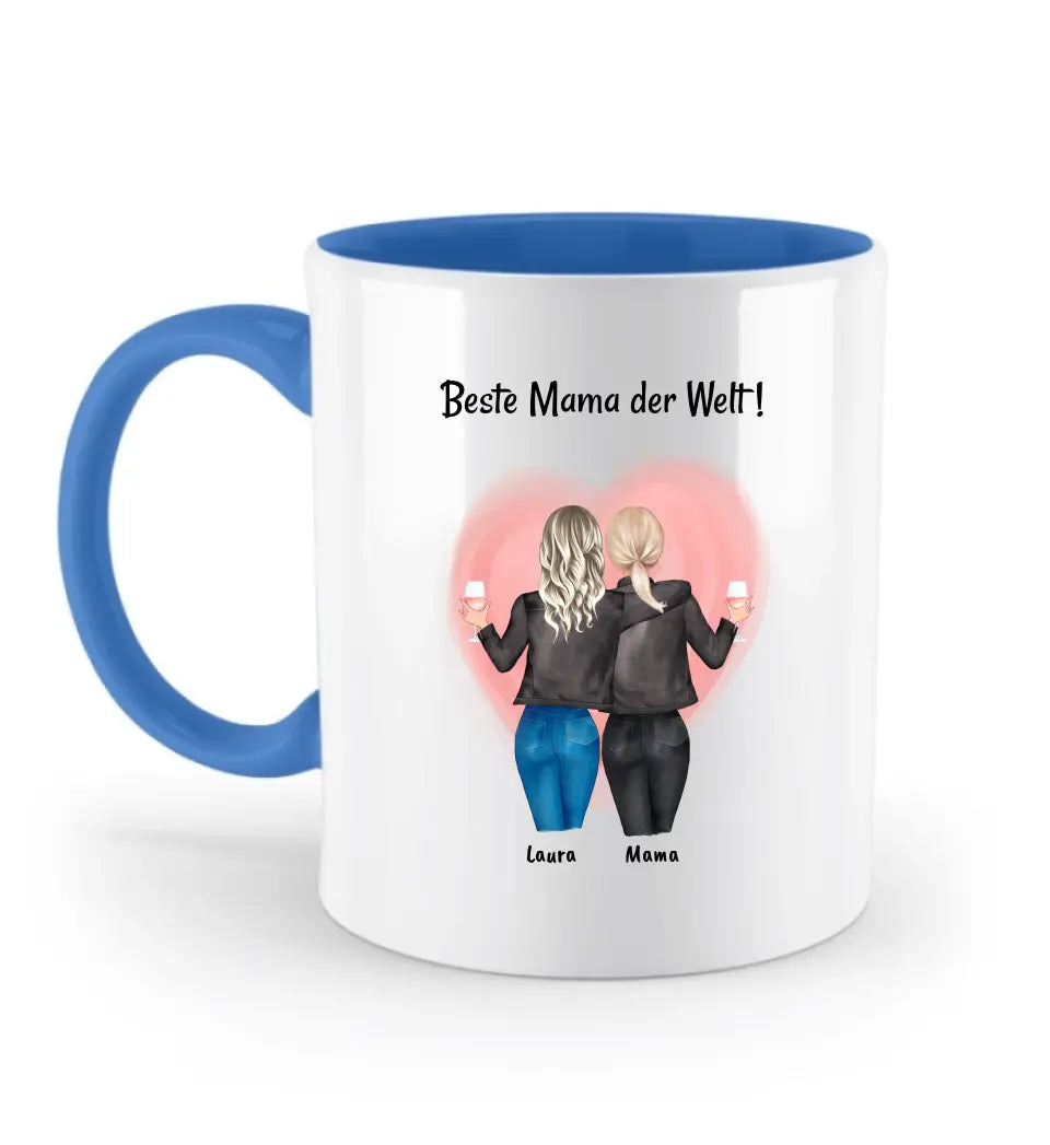 Muttertag Tasse Geschenk Mutter Tochter Bild personalisiert - Cantty