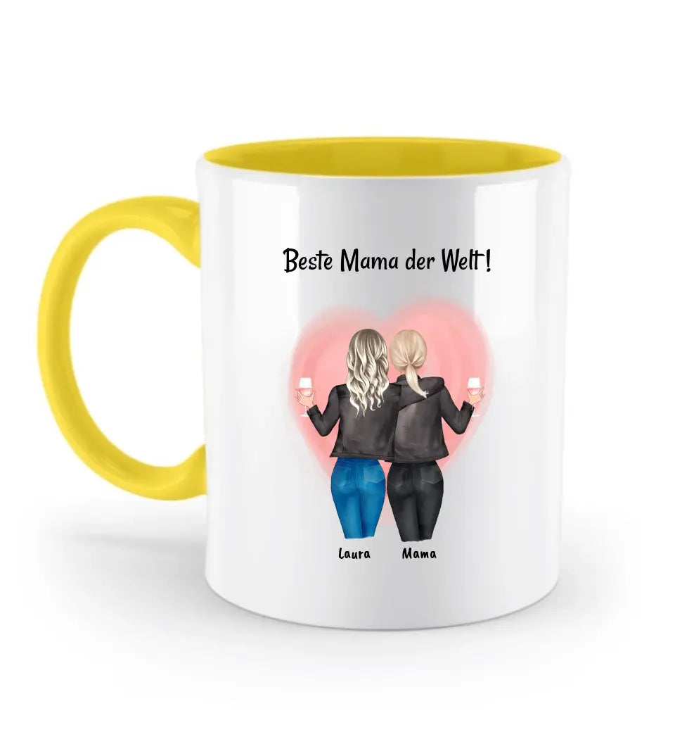 Muttertag Tasse Geschenk Mutter Tochter Bild personalisiert - Cantty