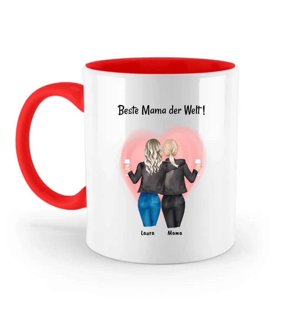 Muttertag Tasse Geschenk Mutter Tochter Bild personalisiert - Cantty