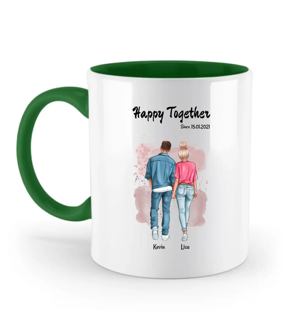 Paar Tasse Freund & Freundin Jahrestag Geschenk personalisiert - Cantty