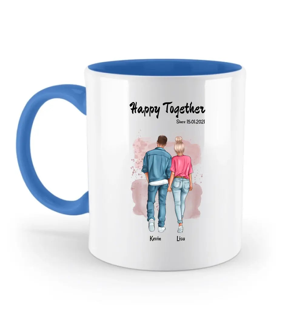 Paar Tasse Freund & Freundin Jahrestag Geschenk personalisiert - Cantty