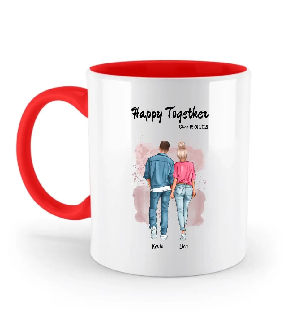 Paar Tasse Freund & Freundin Jahrestag Geschenk personalisiert - Cantty
