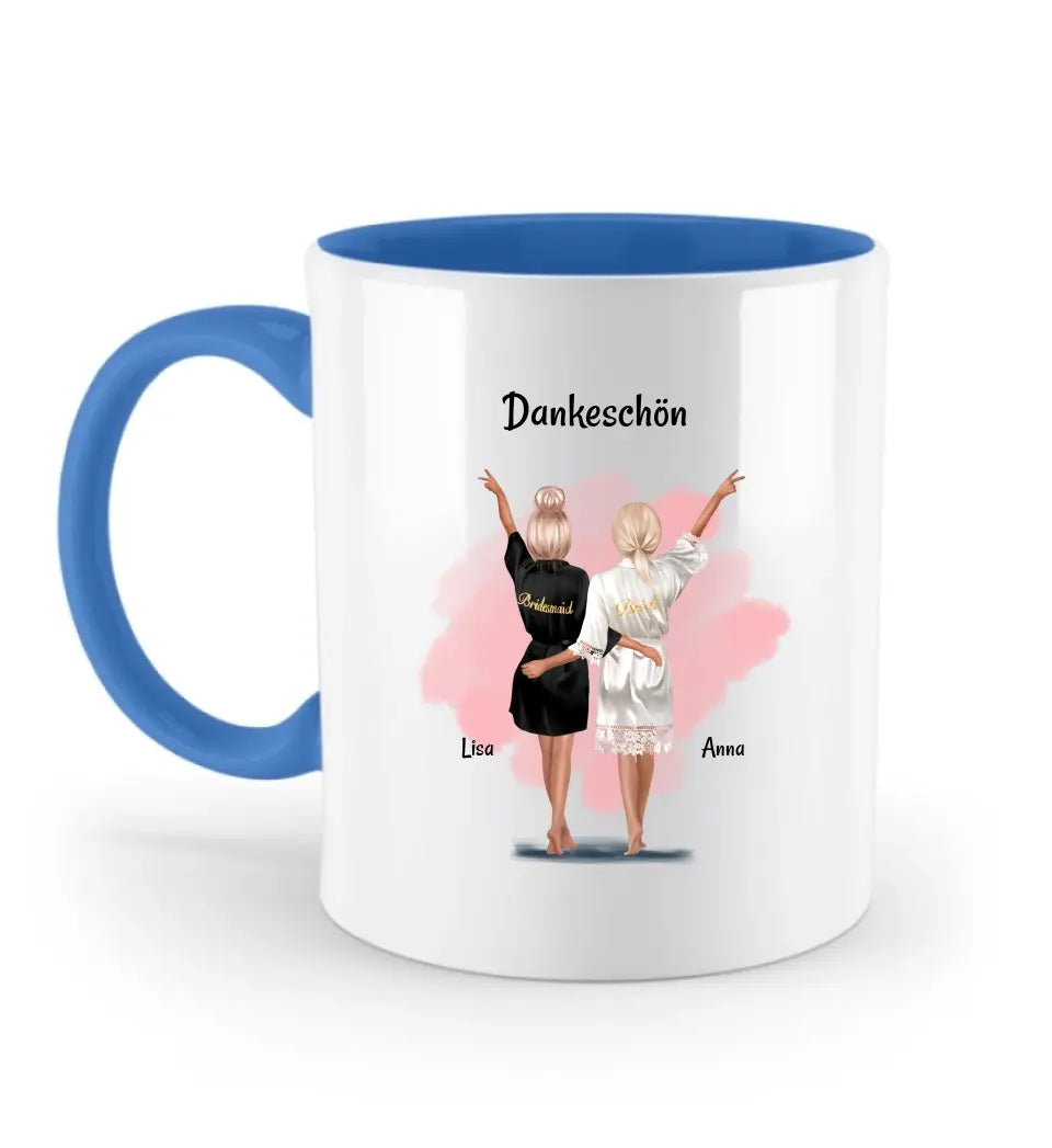 Danke Tasse Brautjungfer personalisiert - Cantty