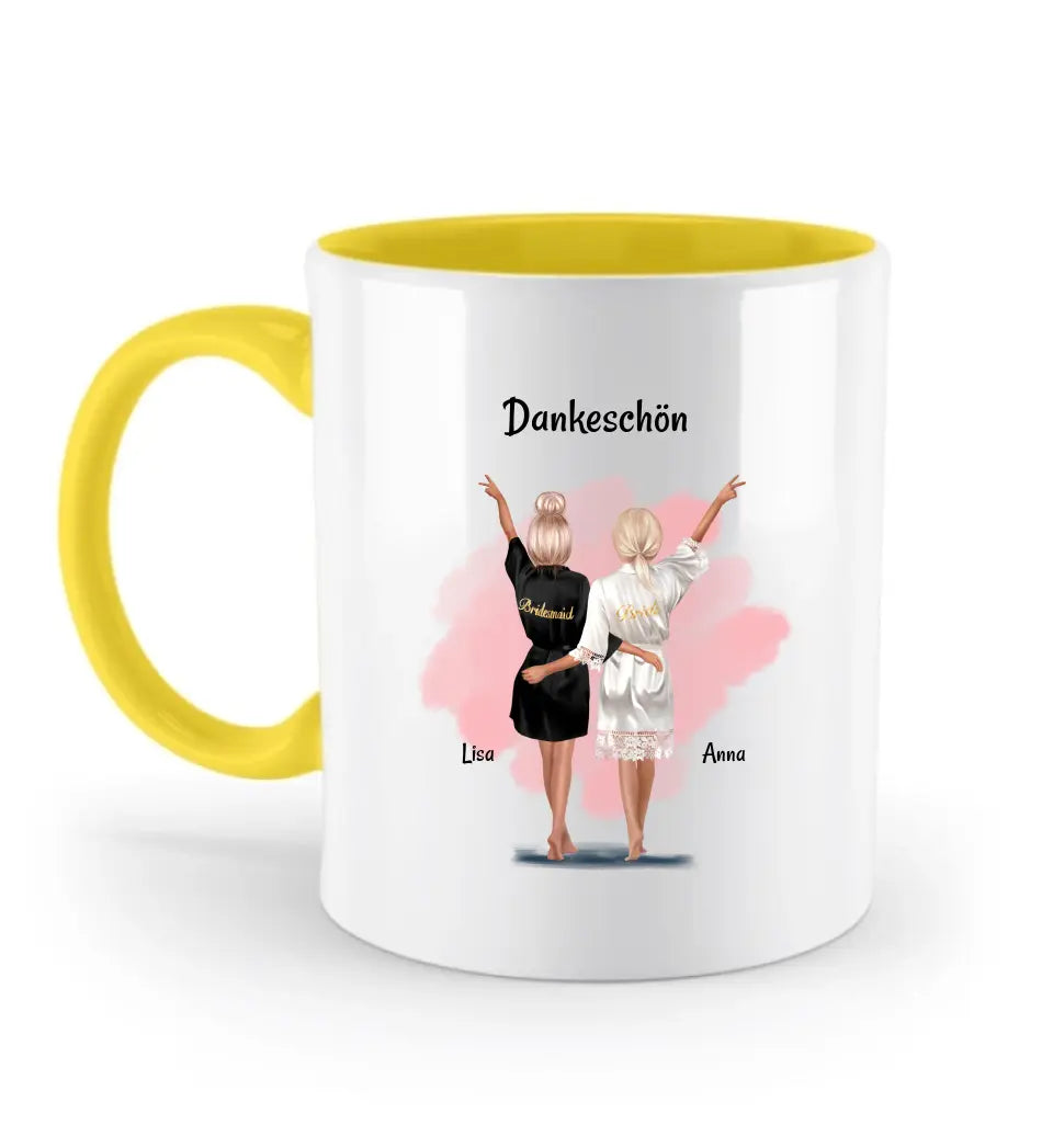 Danke Tasse Brautjungfer personalisiert - Cantty