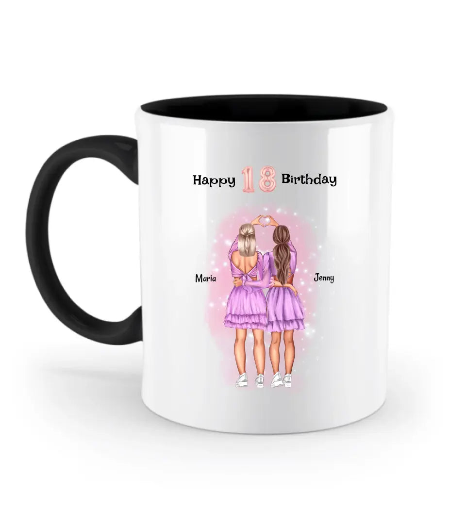 18 Geburtstag Mädchen Geschenk Tasse personalisiert - Cantty