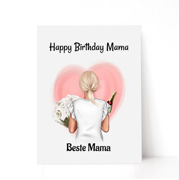 Mama Happy Birthday Geschenk Acrylglas personalisiert