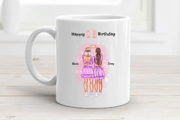 Tasse 18 Geburtstag Mädchen Geschenk personalisiert - Cantty