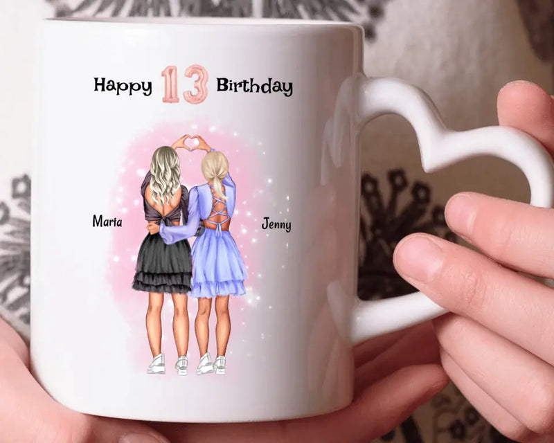 Beste Freundin Tasse Geschenk zum Geburtstag für Mädchen - Cantty