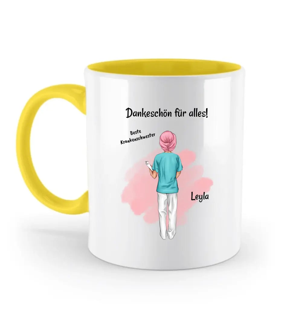 Krankenschwester mit Kopftuch Tasse Geschenk - Cantty