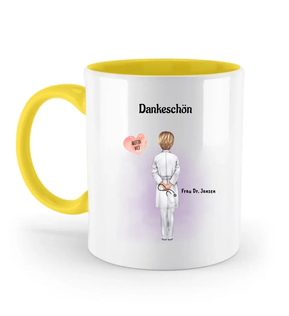 Tasse für Ärztin Danke Geschenk personalisiert - Cantty