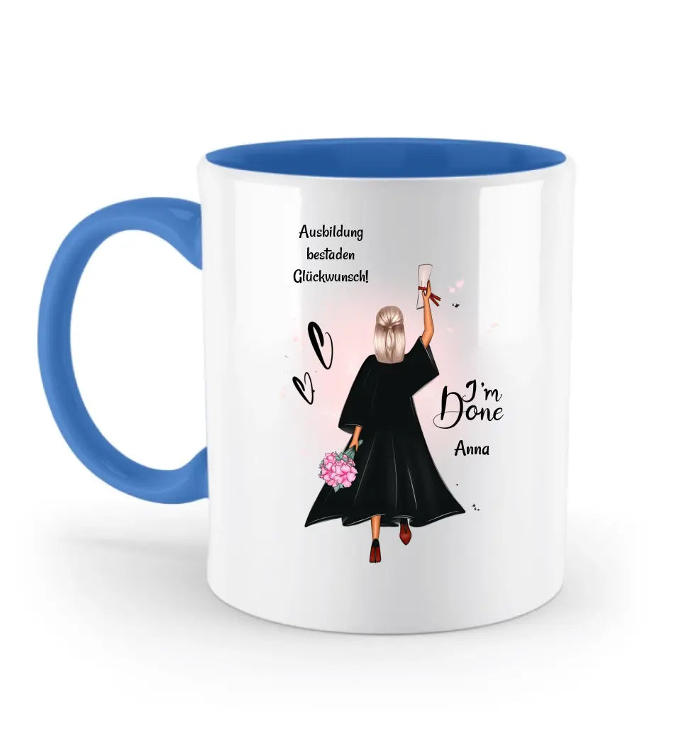 Ausbildung Tasse Abschlussgeschenk personalisiert für Mädchen - Cantty