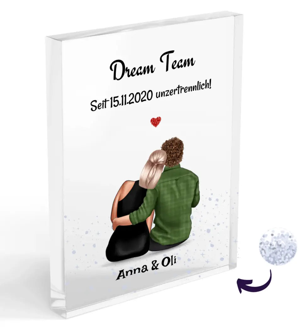 Pärchen Acrylglas Bild Geschenk zum Geburtstag & Jahrestag personalisiert - Cantty