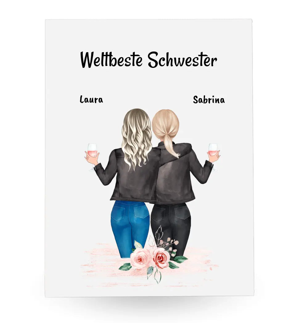 Beste Schwester Geschenk Acrylglas Bild - Cantty