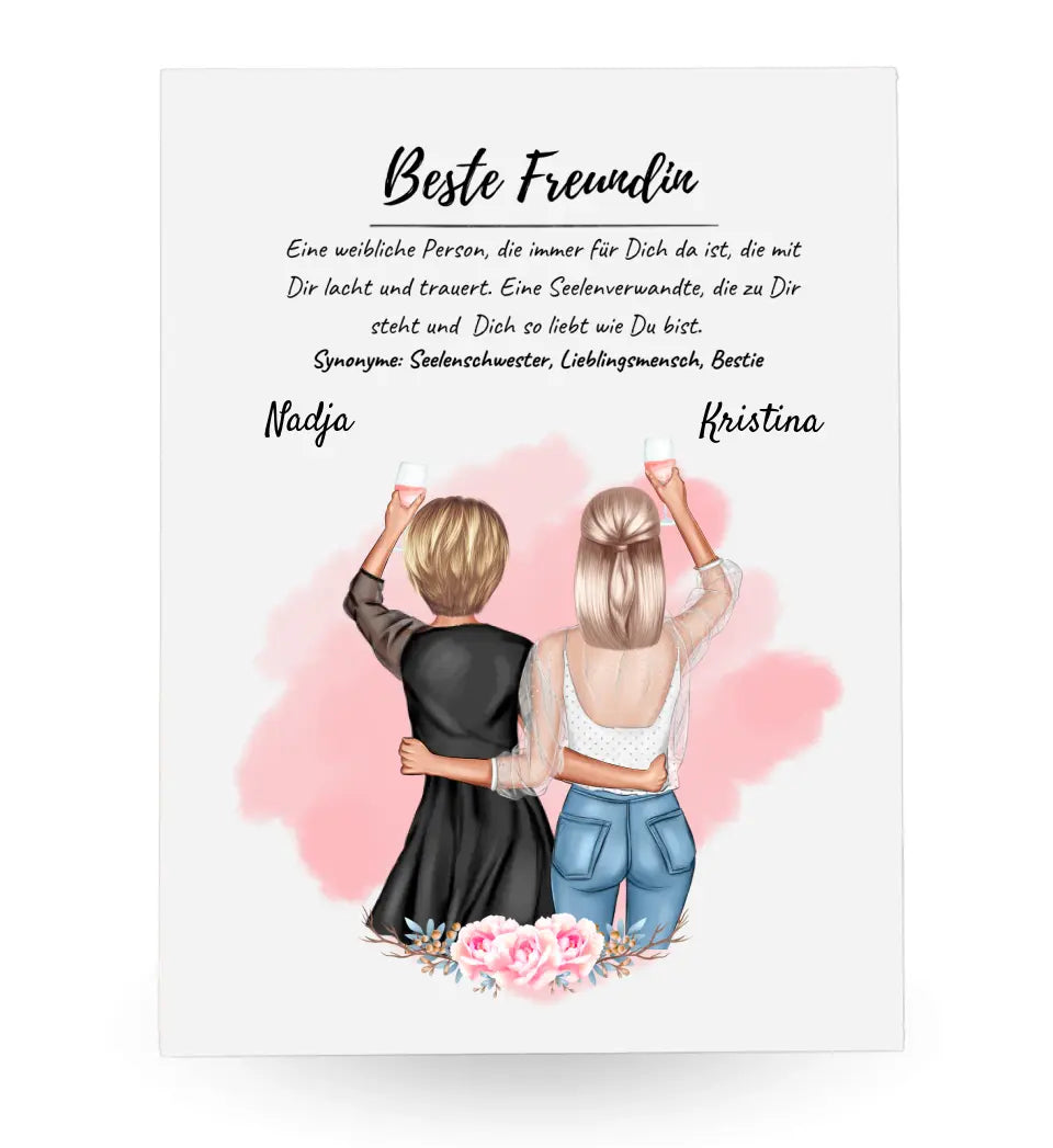 Acrylglas Geschenk für beste Freundin personalisiert - Cantty