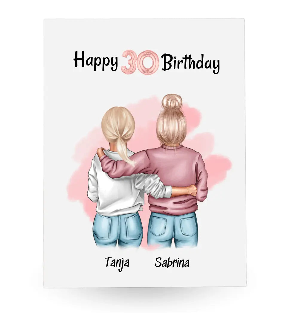 Geschenk Acrylglas für beste Freundin 30 Geburtstag - Cantty