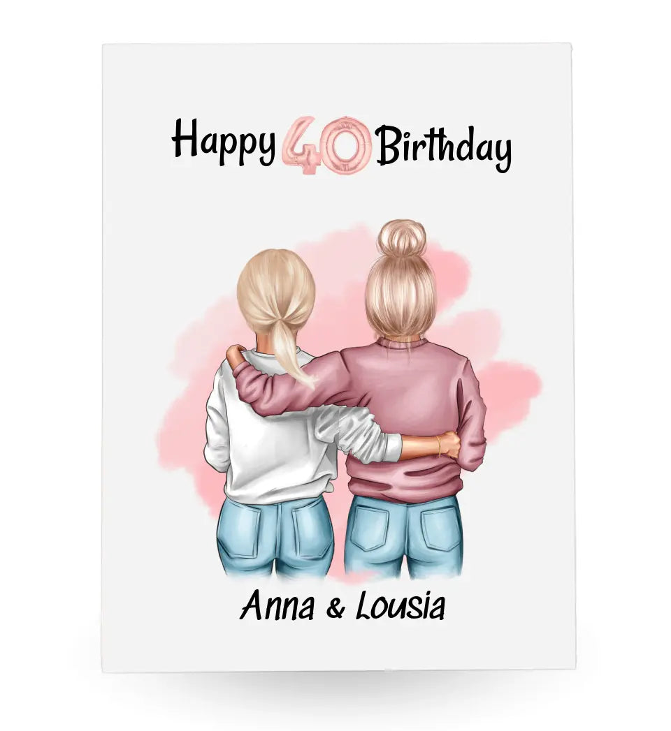 Beste Freundin 40 Geburtstag Acrylglas Geschenk - Cantty