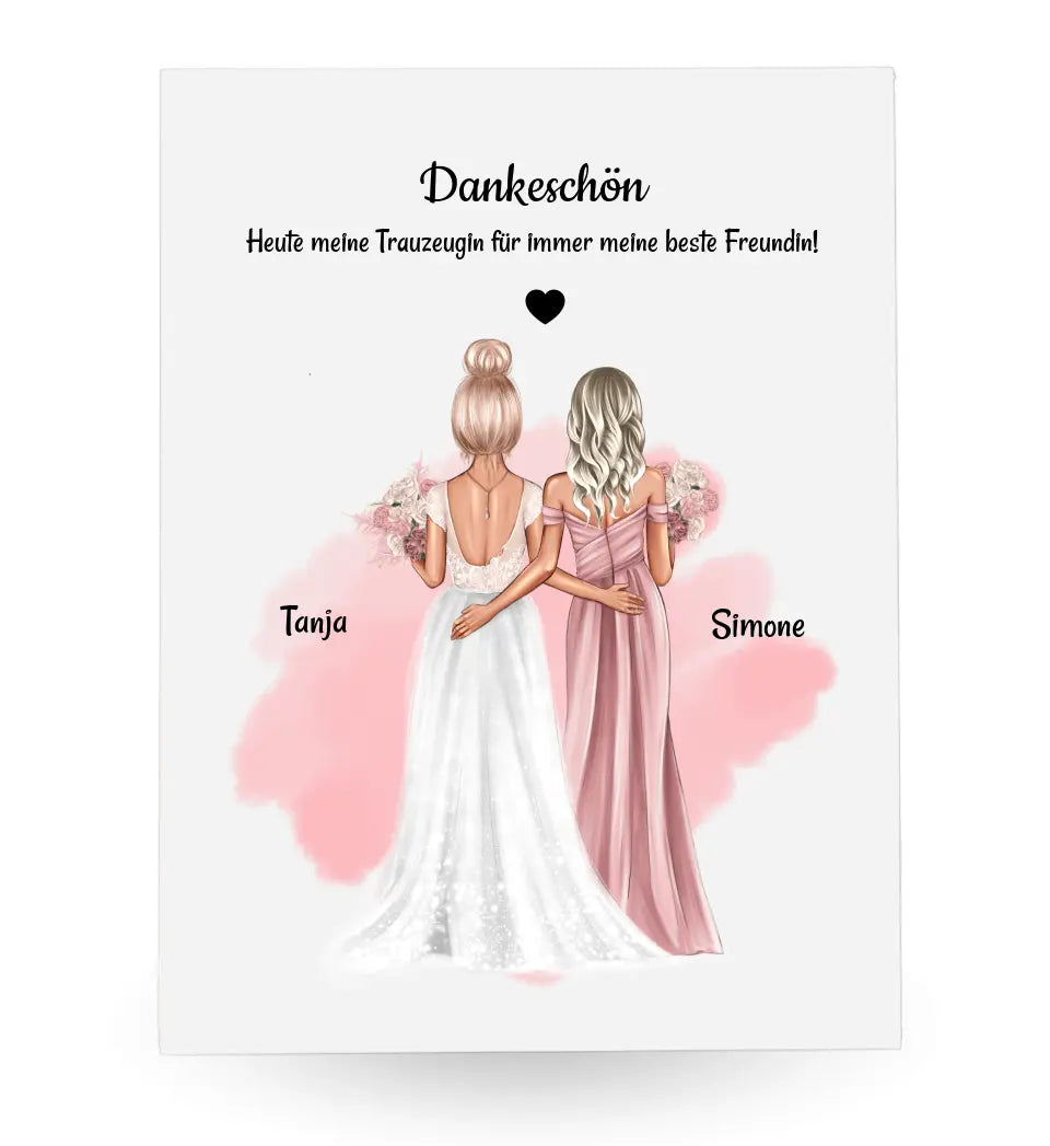 Personalisiertes Trauzeugin Dankeschön Acrylglas Geschenk - Cantty
