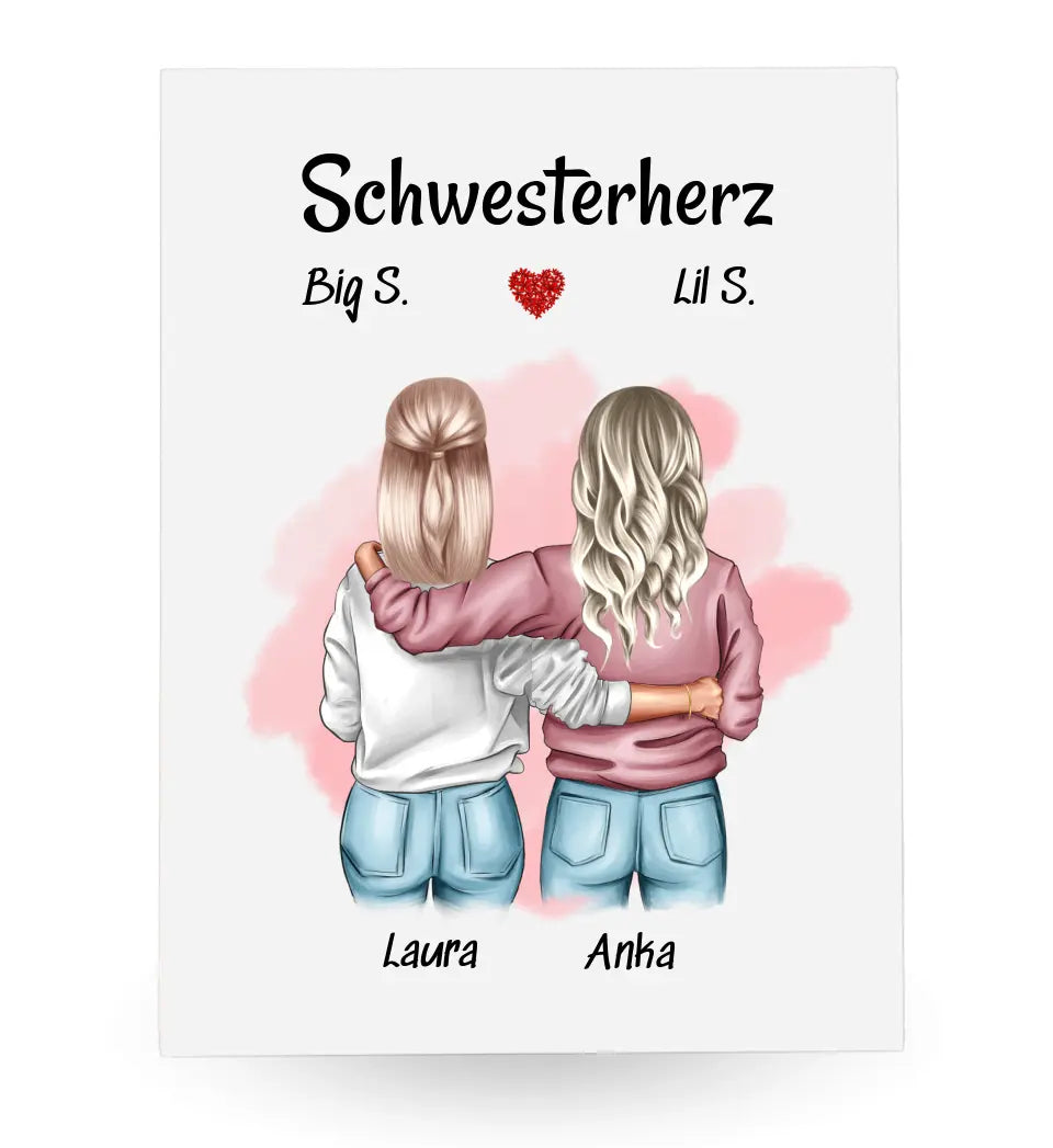 Acrylglas Bild Geburtstagsgeschenk für Schwester - Cantty