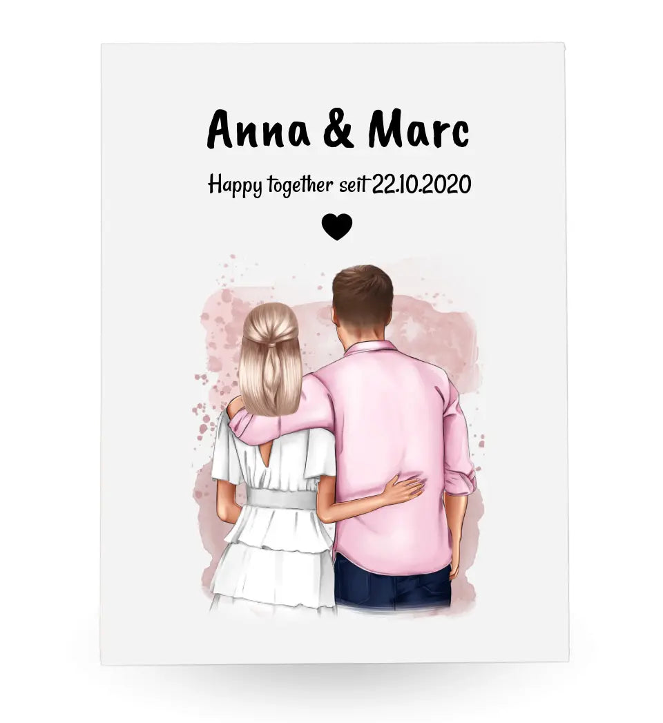 Geschenk zum Jahrestag Acrylglas Bild Pärchen - Cantty