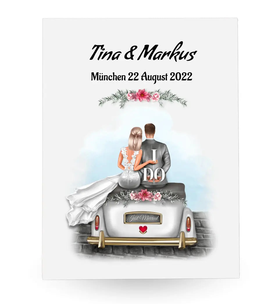 Hochzeitspaar Acrylglas Bild Geschenk personalisiert - Cantty