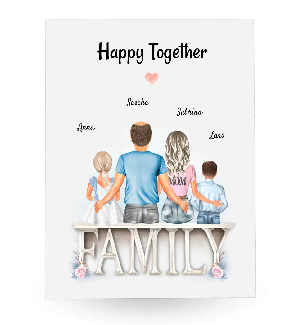 Acrylglas Familie Bild Geschenk personalisiert - Cantty