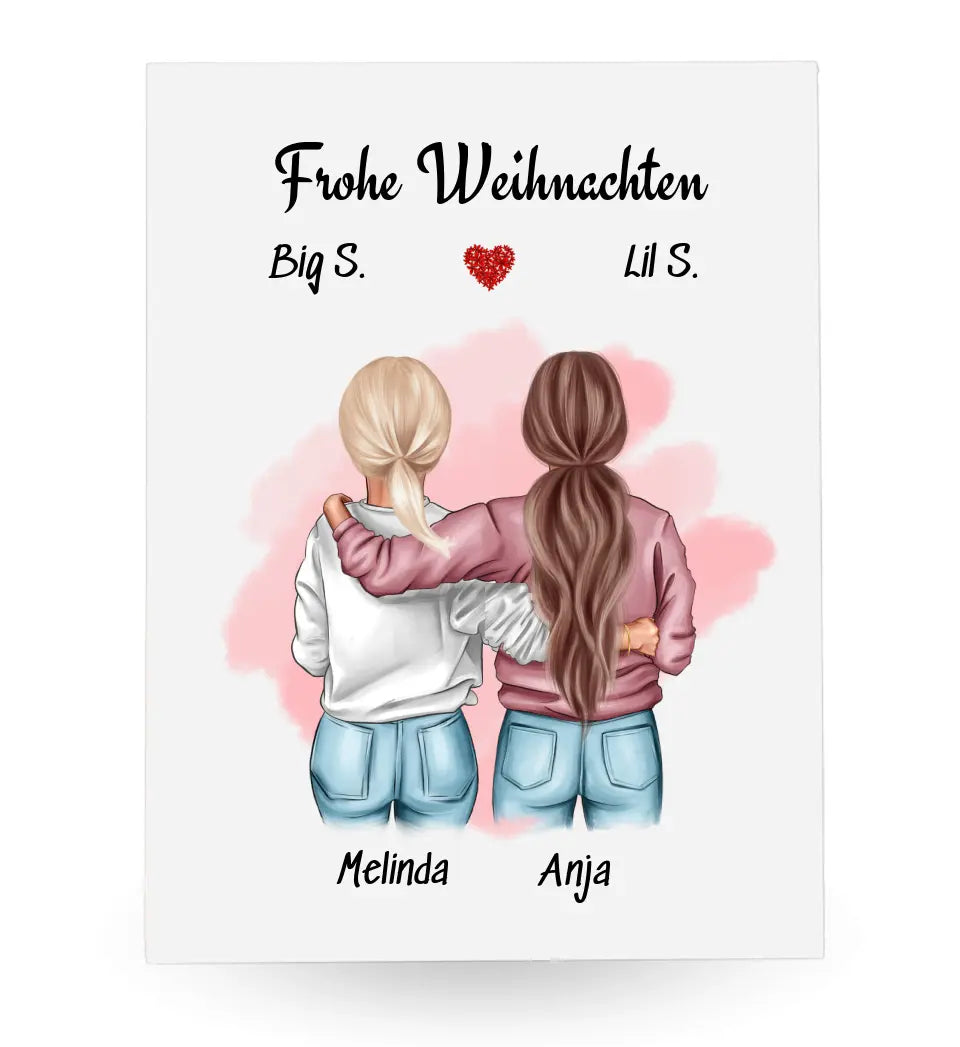 Schwester Acrylglas Bild Geschenk zu Weihanchten - Cantty