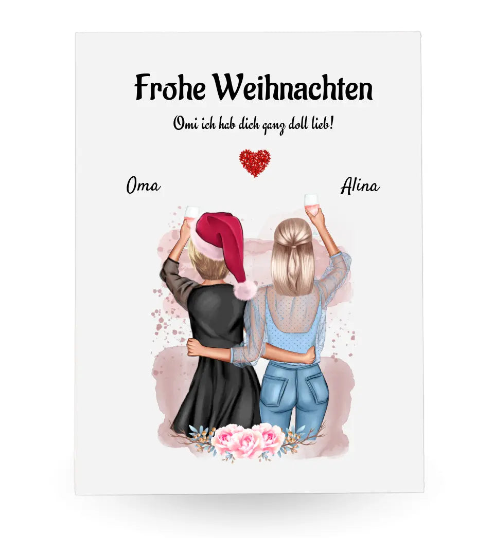 Weihnachtsgeschenk Enkeltochter Oma Acrylglas personalisiert - Cantty