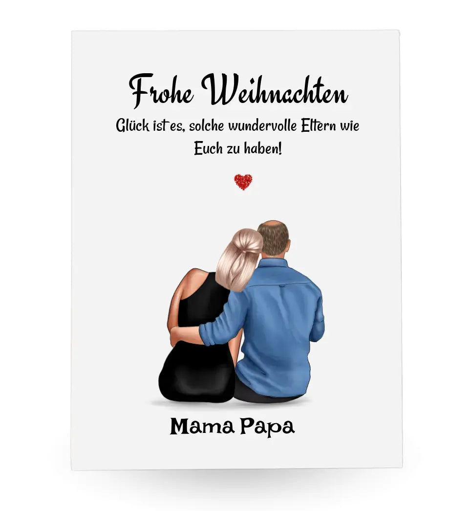 Eltern Acrylglas Bild Weihnachtsgeschenk für Mama Papa personalisiert - Cantty