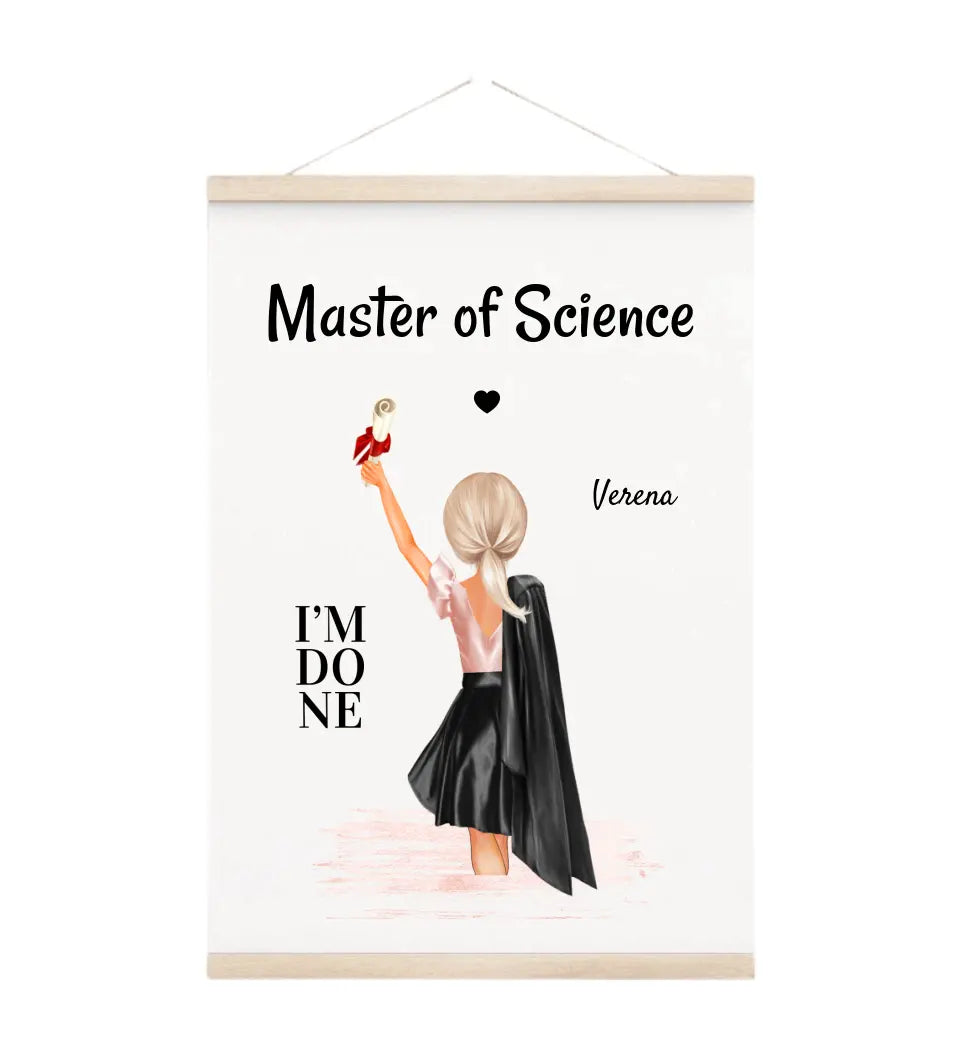 Mädchen Master Abschlussgeschenk Leinwandbild - Cantty