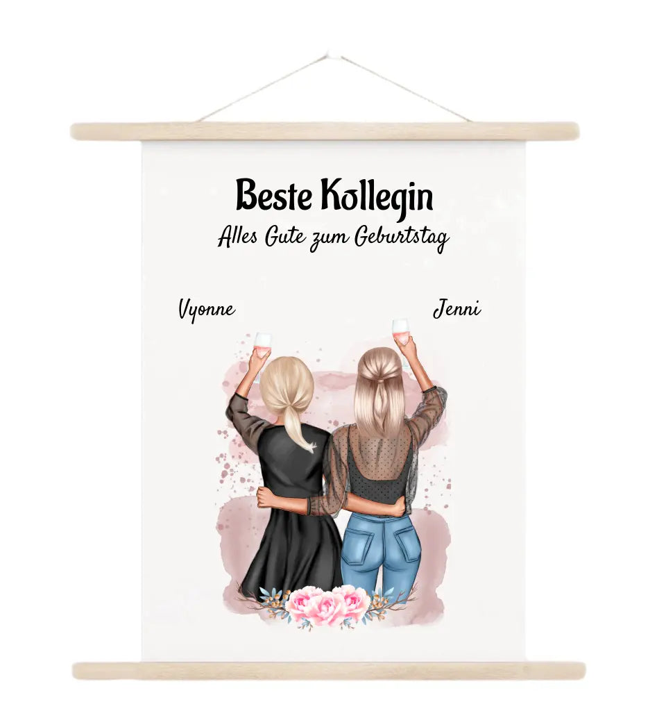 Leinwandbild Kollegin Abschied & Geburtstag Geschenk - Cantty