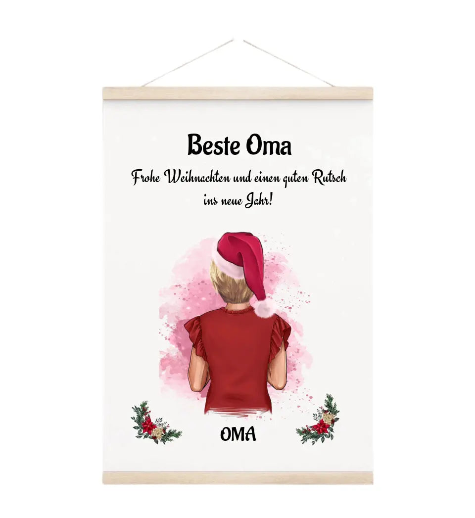 Personalisiertes Leinwand Oma Geschenk Weihnachten - Cantty