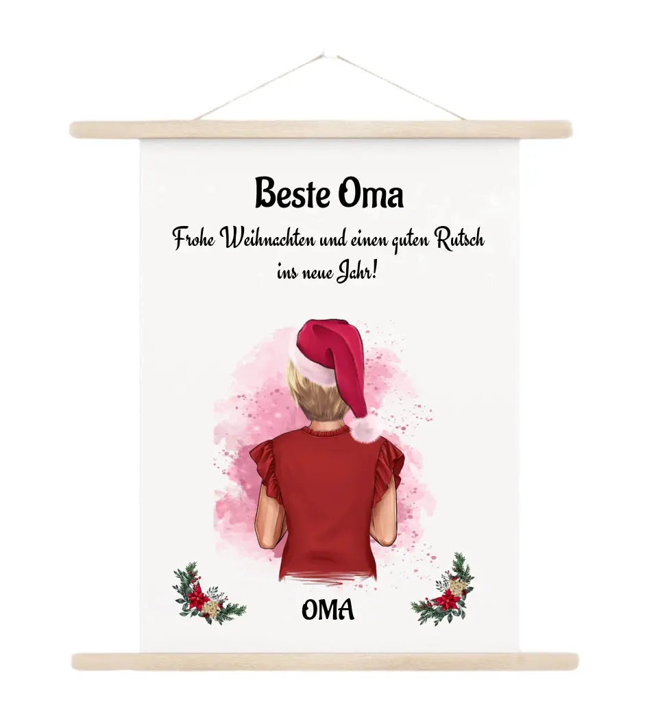 Personalisiertes Leinwand Oma Geschenk Weihnachten - Cantty