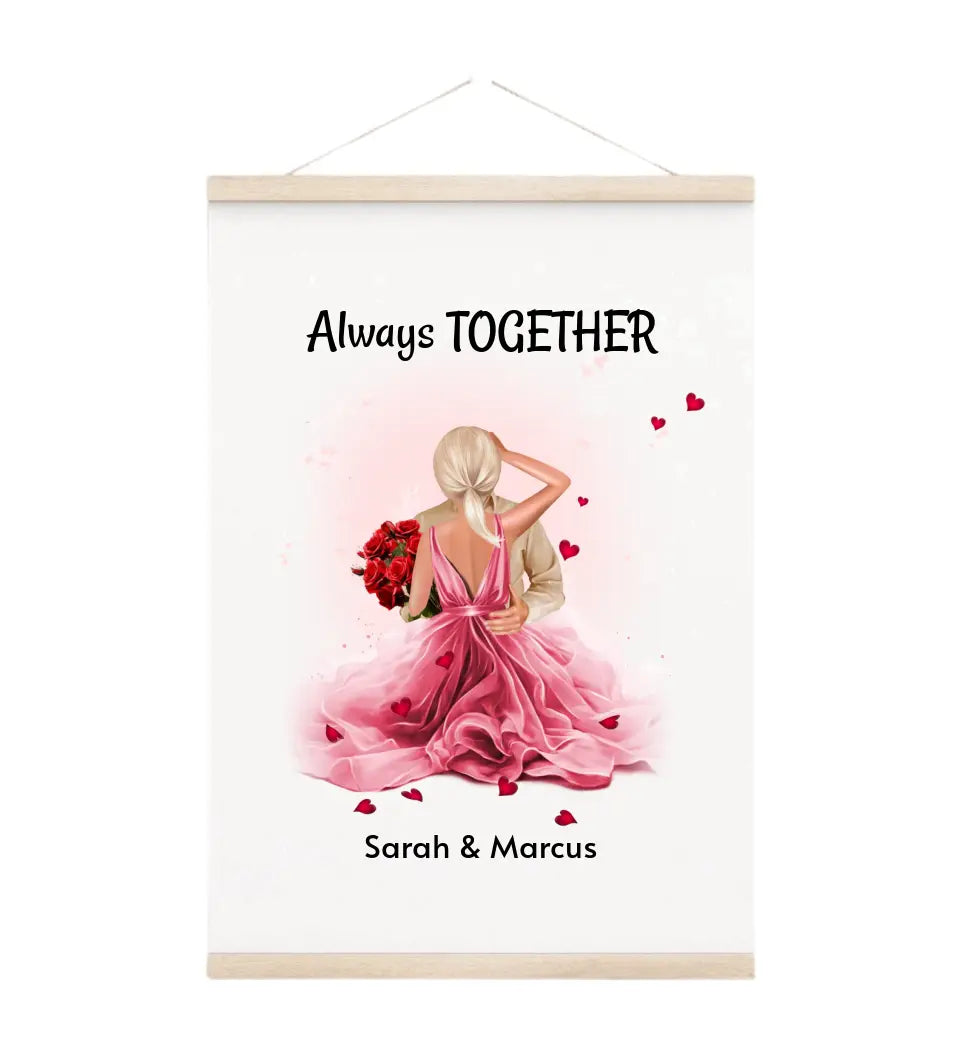 Freundin Liebe Geschenk Leinwand von Freund personalisiert - Cantty