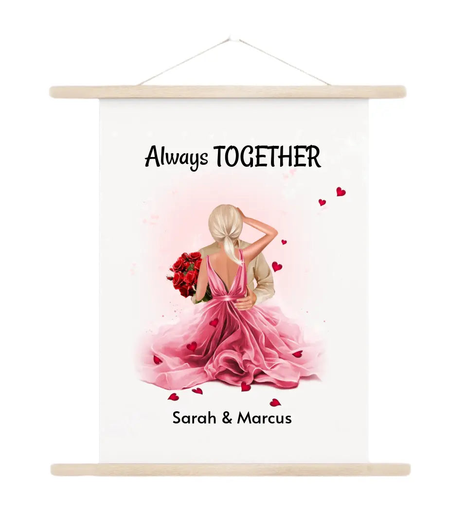 Freundin Liebe Geschenk Leinwand von Freund personalisiert - Cantty