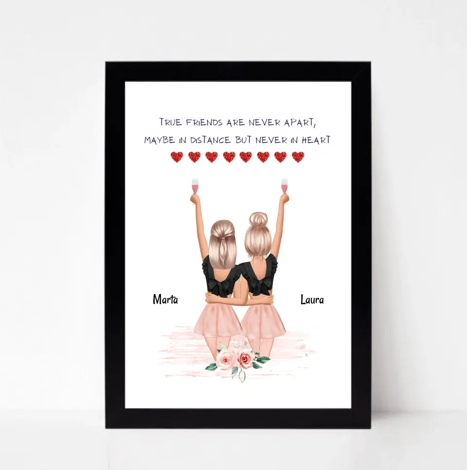 Beste Freundin Poster Geschenk mit Spruch - Cantty