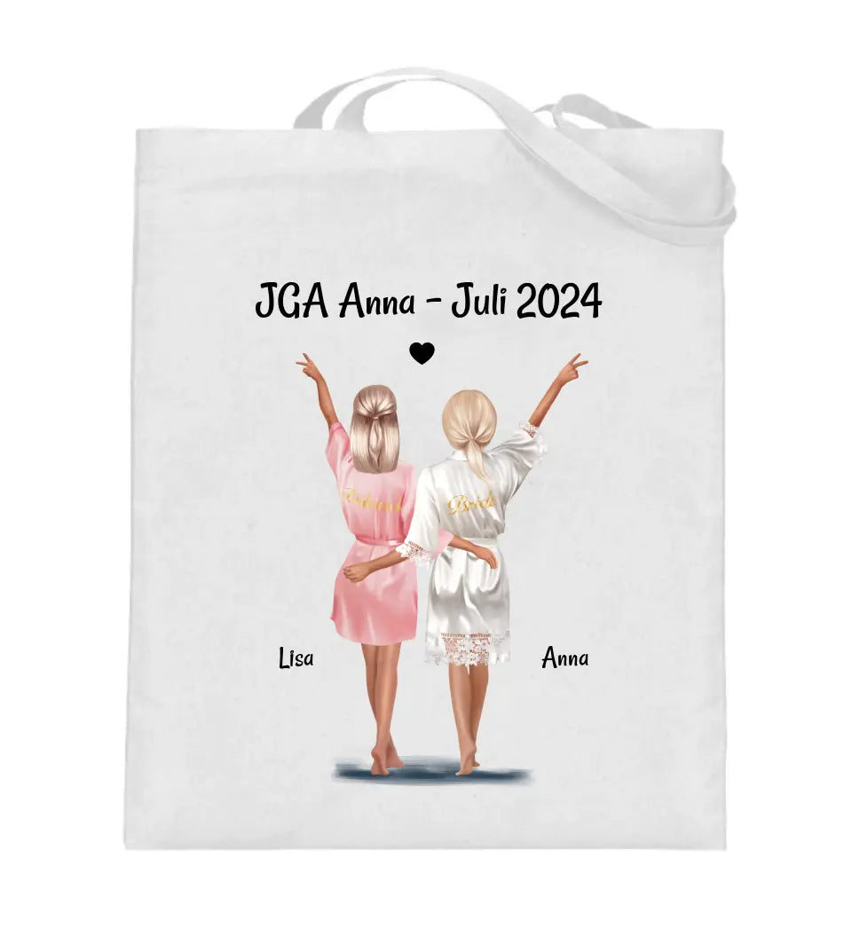 Beste Freundin JGA Junggesellenabschied Jutebeutel personalisiert - Cantty